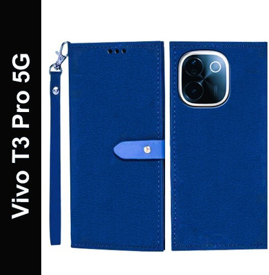 Wynhard Flip Cover for Vivo T3 Pro 5G(Blue, Grip Case, Pack of: 1)
