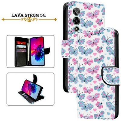 Cutemart Flip Cover for Lava Strom 5G(White, Pack of: 1)