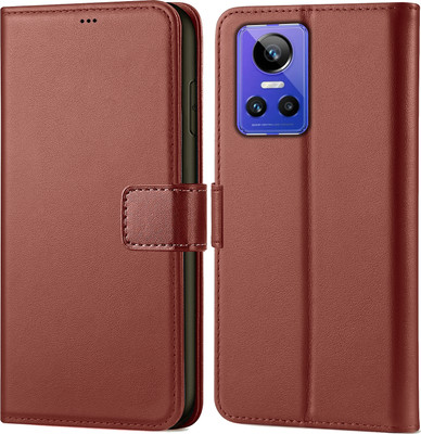Roxel Flip Cover for Realme Gt Neo 3 5G(Brown, Dual Protection, Pack of: 1)