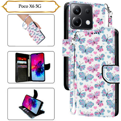 PARGO Flip Cover for Poco X6 5G(White, Pack of: 1)