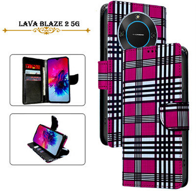 Cutemart Flip Cover for Lava Blaze 2 5G(Pink, Pack of: 1)