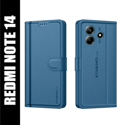 KIVANO LUXE Flip Cover for Redmi Note 14 SE 5G / Redmi Note 14 5G(Blue, Magnetic Case, Pack of: 1)