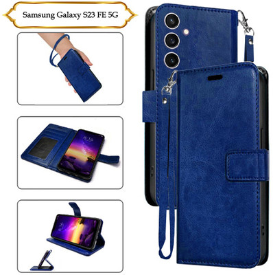 Asmart Flip Cover for Samsung Galaxy S23 FE 5G(Blue, Pack of: 1)