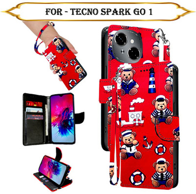 SALGO Flip Cover for Tecno Spark Go 1(Multicolor, Pack of: 1)