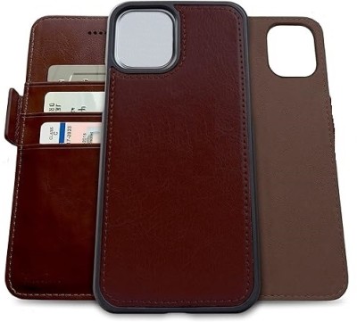 WHITBULL Flip Cover for IPhone 15 Plus / IPhone 15 Max (6.7 Inch)(Brown, Dual Protection, Pack of: 1)