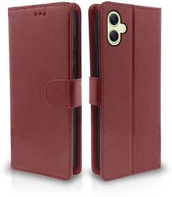 SUCH Flip Cover for Samsung Galaxy A05 leather flip (Brown, Shock Proof, Pack of: 1)(Brown, Cases with Holder)