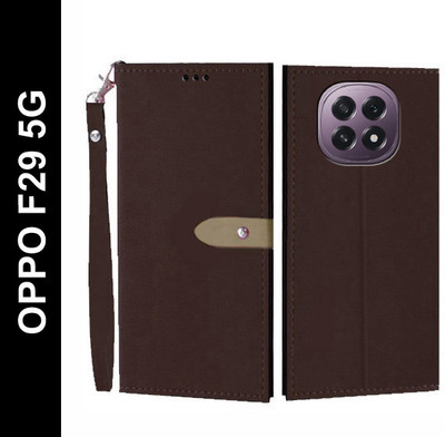 Wynhard Flip Cover for OPPO F29 5G(Brown, Grip Case, Pack of: 1)