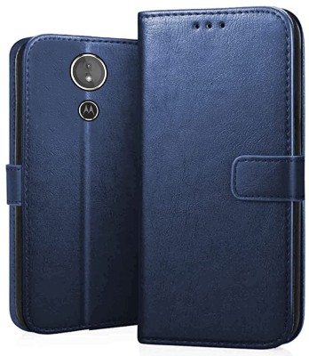 Takshiv Deal Flip Cover for Motorola Moto E5 Plus(Blue, Grip Case)