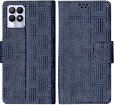 SBMS Flip Cover for Realme 8i / Realme Narzo 50 4G Back Cover Case with Magnatic Closure(Blue, Shock Proof, Pack of: 1)