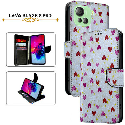 Cutemart Flip Cover for Lava Blaze 2 Pro(White, Pack of: 1)