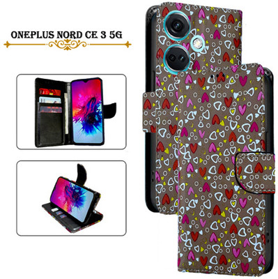 Cutemart Flip Cover for OnePlus Nord CE 3 5G(Brown, Pack of: 1)