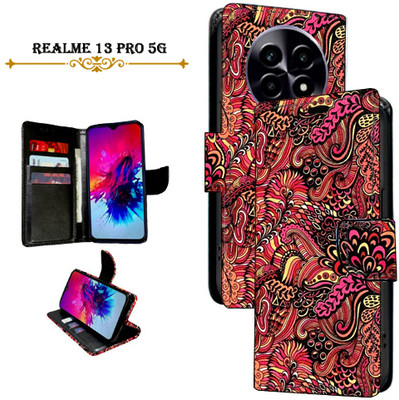 Vacko Flip Cover for Realme 13 Pro 5G(Red, Pack of: 1)