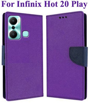 Krumholz Flip Cover for Infinix Hot 20 Play(Purple, Dual Protection, Pack of: 1)