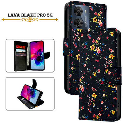 Asmart Flip Cover for Lava Blaze Pro 5G(Black, Pack of: 1)