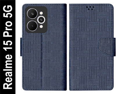 SBMS Flip Cover for Realme 15 Pro 5G / Realme 15 5G Back Cover Case with Magnatic Closure(Blue, Shock Proof, Pack of: 1)