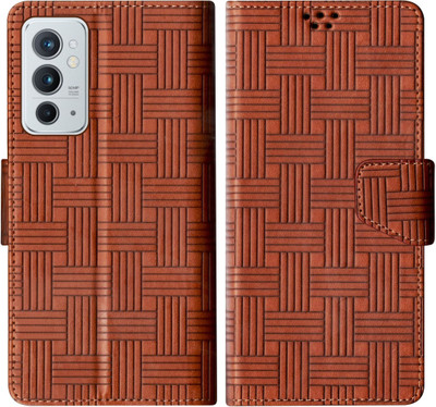 SBMS Flip Cover for OnePlus 9RT 5G(Brown, Shock Proof, Pack of: 1)