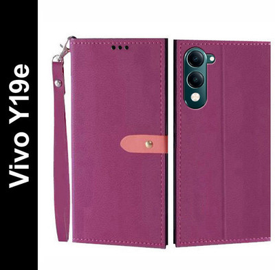Wynhard Flip Cover for Vivo Y19e, Vivo Y19 5G, Vivo T4 Lite 5G(Pink, Grip Case, Pack of: 1)