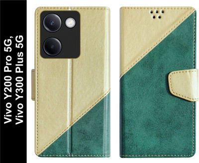 SBMS Flip Cover for Vivo Y200 Pro 5G / Vivo Y300 Plus 5G Back Cover Case with Magnatic Closure(Green, Shock Proof, Pack of: 1)