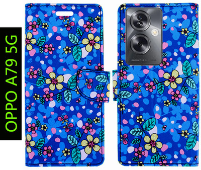 Toklot Flip Cover for OPPO A79 5G(Blue, Pack of: 1)