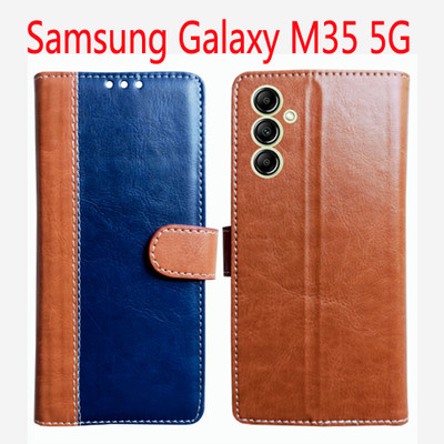 Toklot Flip Cover for Samsung Galaxy M35 5G(Brown, Pack of: 1)