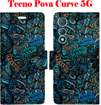 Shanno Enterprises Flip Cover for Tecno Pova Curve 5G(Blue, Pack of: 1)
