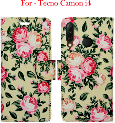 Toklot Flip Cover for Tecno Camon i4(Yellow, Pack of: 1)
