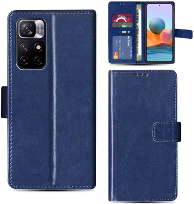 Kalua Mall Flip Cover for Redmi Note 11T 5G flip cover | Redmi 21091116AI flip cover | Blue(Blue, Magnetic Case, Pack of: 1)