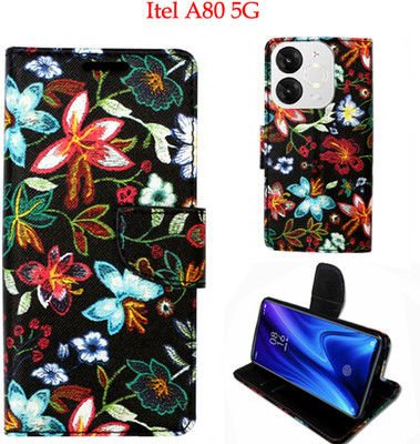 Toklot Flip Cover for Itel A80 5G(Black, Pack of: 1)