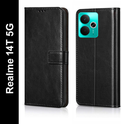 Cockcrow Flip Cover for Realme 14T 5G(Black, Shock Proof, Pack of: 1)