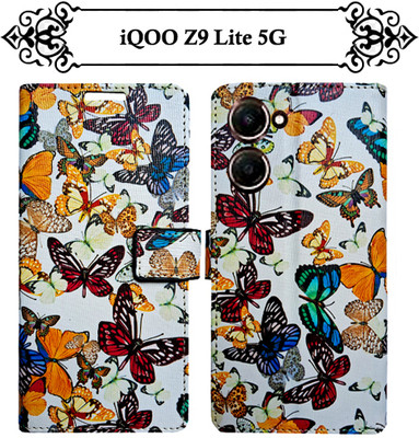 Asmart Flip Cover for iQOO Z9 Lite 5G(White, Pack of: 1)