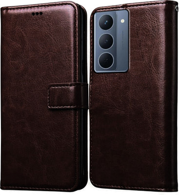 Casotec Flip Cover for Realme P3x 5G, Realme 14x 5G(Brown, Pack of: 1)