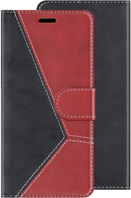 Perkie Flip Cover for Oppo A53s 5G(Red, Black, Dual Protection)