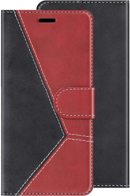 Perkie Flip Cover for iQOO Neo 6 5G(Red, Black, Dual Protection)