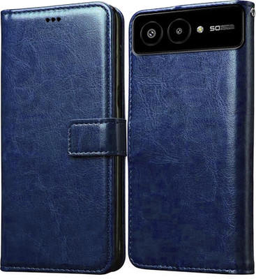 Casotec Flip Cover for Lava Blaze AMOLED 2 5G(Blue, Pack of: 1)