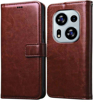 Casotec Flip Cover for Tecno Phantom X2 5G(Brown, Pack of: 1)