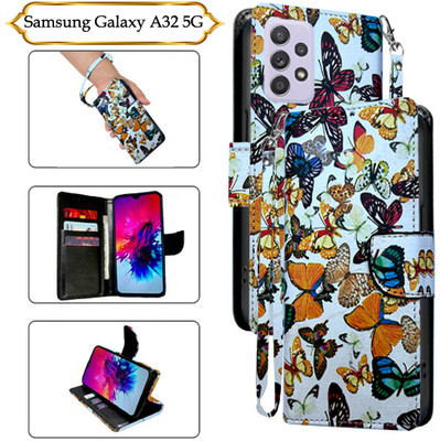 SALGO Flip Cover for Samsung Galaxy A32 5G(White, Pack of: 1)