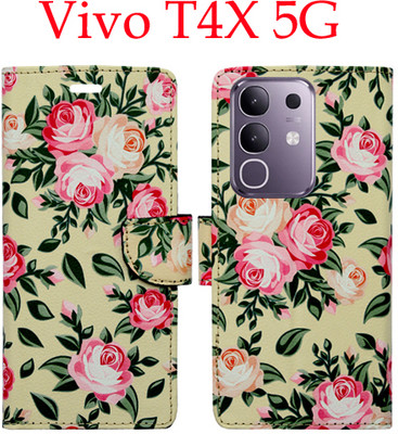 Shanno Enterprises Flip Cover for Vivo T4x 5G(Yellow, Pack of: 1)