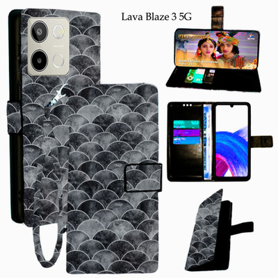 Mxkart Flip Cover for Lava Blaze 3 5G(Black, Pack of: 1)