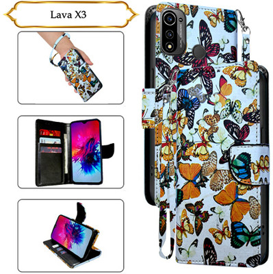 Cutemart Flip Cover for Lava X3(White, Pack of: 1)