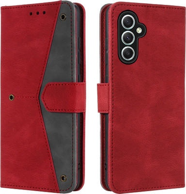 GLADLY Flip Cover for Samsung Galaxy A34 5G(Red, Shock Proof, Pack of: 1)