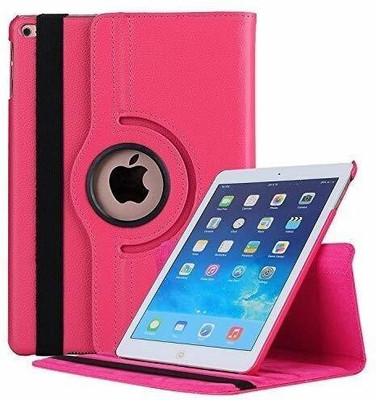 Mobilejoy Flip Cover for iPad Air 2 2014 (Model A1566 A1567) 360 Degree Rotating Flip Case Cover(Pink, Dual Protection, Pack of: 1)