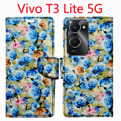 Toklot Flip Cover for Vivo T3 Lite 5G(Blue, Pack of: 1)