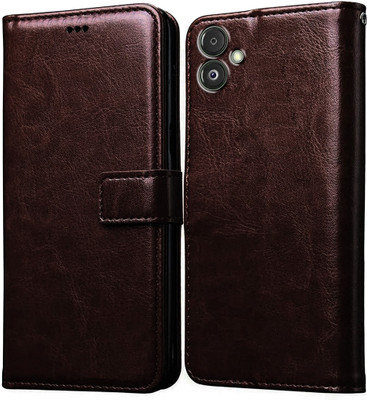 Casotec Flip Cover for Samsung Galaxy F14 5G(Brown, Pack of: 1)