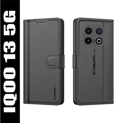 KIVANO LUXE Flip Cover for iQOO 13 5G(Black, Magnetic Case, Pack of: 1)