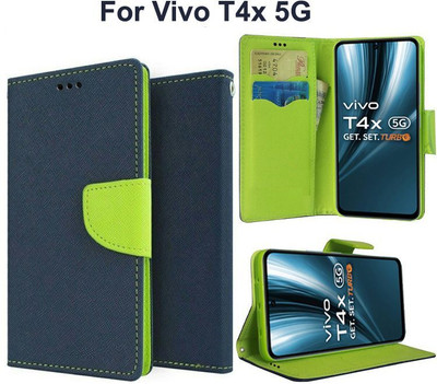 Carnage Flip Cover for vivo T4x 5G, Vivo Y31 Pro 5G(Blue, Cases with Holder, Pack of: 1)