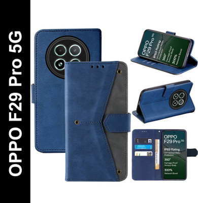 Mashgul Flip Cover for OPPO F29 Pro 5G(Blue, Shock Proof, Pack of: 1)