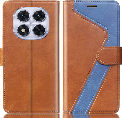 TWIGLO Flip Cover for REDMI NOTE 14 PRO 5G(Brown, Blue, Dual Protection, Pack of: 1)