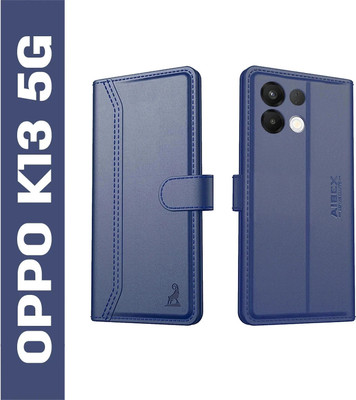 AIBEX Flip Cover for Oppo K13 5G |Premium Leather Finish | Magnetic Closure | Kickstand Feature(Blue, Magnetic Case, Pack of: 1)