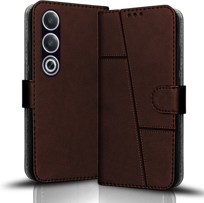 MobiLooks Flip Cover for OPPO A3 Pro 5G(Brown, Dual Protection, Pack of: 1)