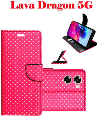 Mxkart Flip Cover for Lava Dragon 5G(Pink, Pack of: 1)